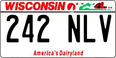 WI license plate 242NLV