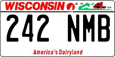 WI license plate 242NMB