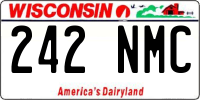 WI license plate 242NMC