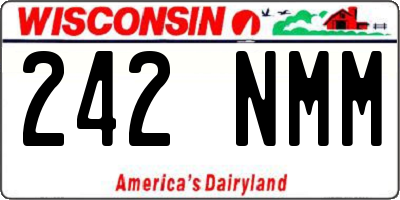 WI license plate 242NMM