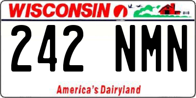 WI license plate 242NMN