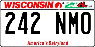 WI license plate 242NMO