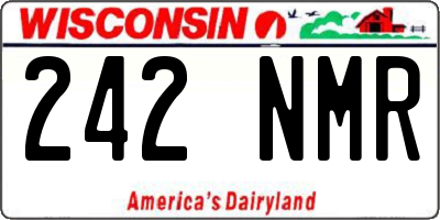 WI license plate 242NMR