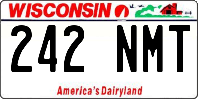 WI license plate 242NMT