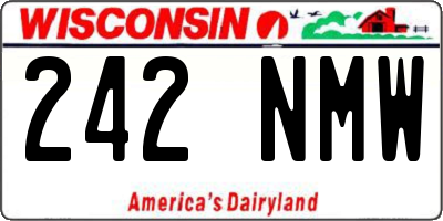 WI license plate 242NMW