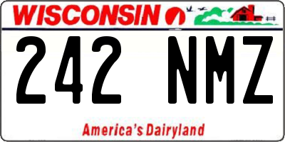 WI license plate 242NMZ