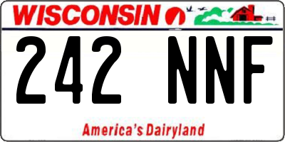 WI license plate 242NNF
