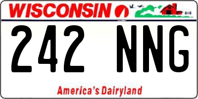 WI license plate 242NNG