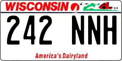 WI license plate 242NNH