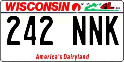 WI license plate 242NNK