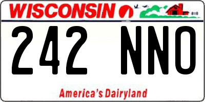 WI license plate 242NNO