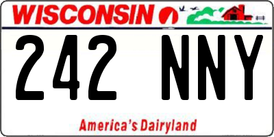 WI license plate 242NNY