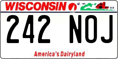 WI license plate 242NOJ