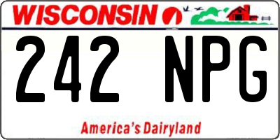 WI license plate 242NPG