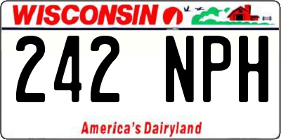 WI license plate 242NPH