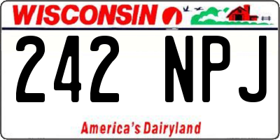 WI license plate 242NPJ