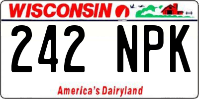 WI license plate 242NPK