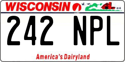 WI license plate 242NPL
