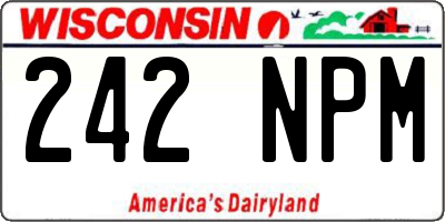 WI license plate 242NPM