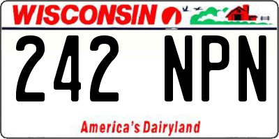 WI license plate 242NPN