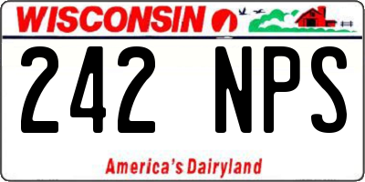 WI license plate 242NPS