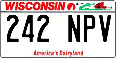 WI license plate 242NPV