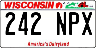 WI license plate 242NPX