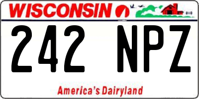 WI license plate 242NPZ