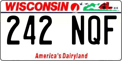 WI license plate 242NQF