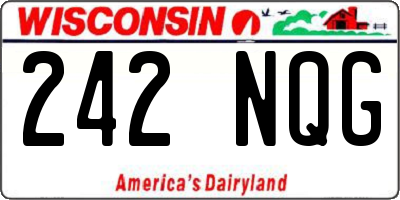 WI license plate 242NQG