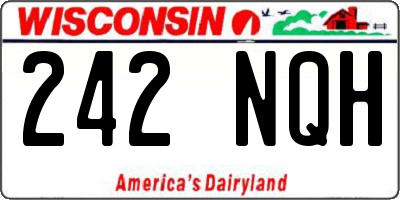 WI license plate 242NQH