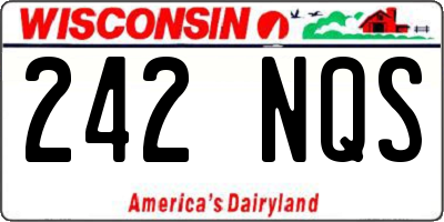 WI license plate 242NQS