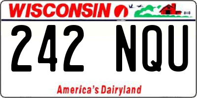 WI license plate 242NQU