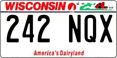 WI license plate 242NQX