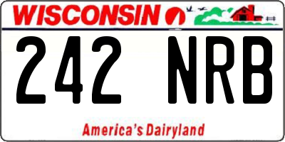WI license plate 242NRB