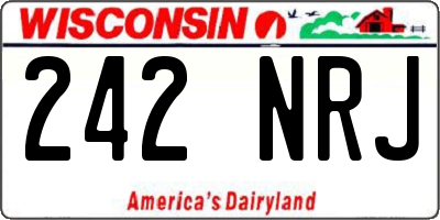 WI license plate 242NRJ