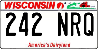 WI license plate 242NRQ