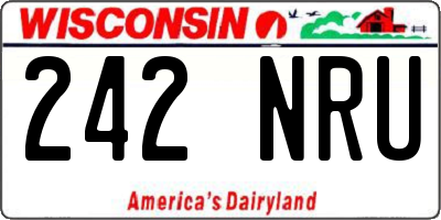 WI license plate 242NRU