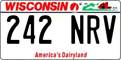 WI license plate 242NRV
