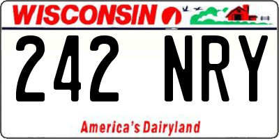 WI license plate 242NRY