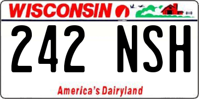 WI license plate 242NSH