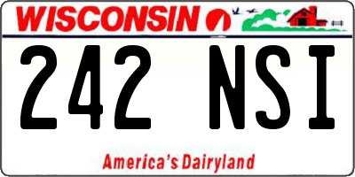 WI license plate 242NSI