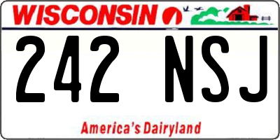 WI license plate 242NSJ