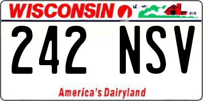 WI license plate 242NSV