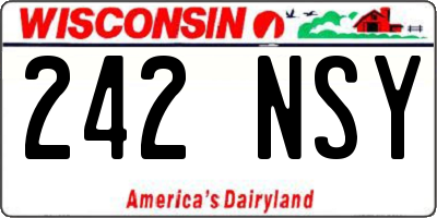 WI license plate 242NSY