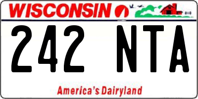 WI license plate 242NTA