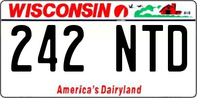 WI license plate 242NTD