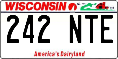 WI license plate 242NTE