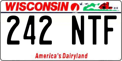 WI license plate 242NTF