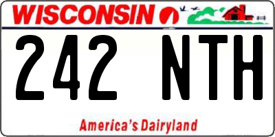 WI license plate 242NTH